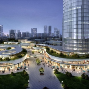 现代商场外观3D模型下载